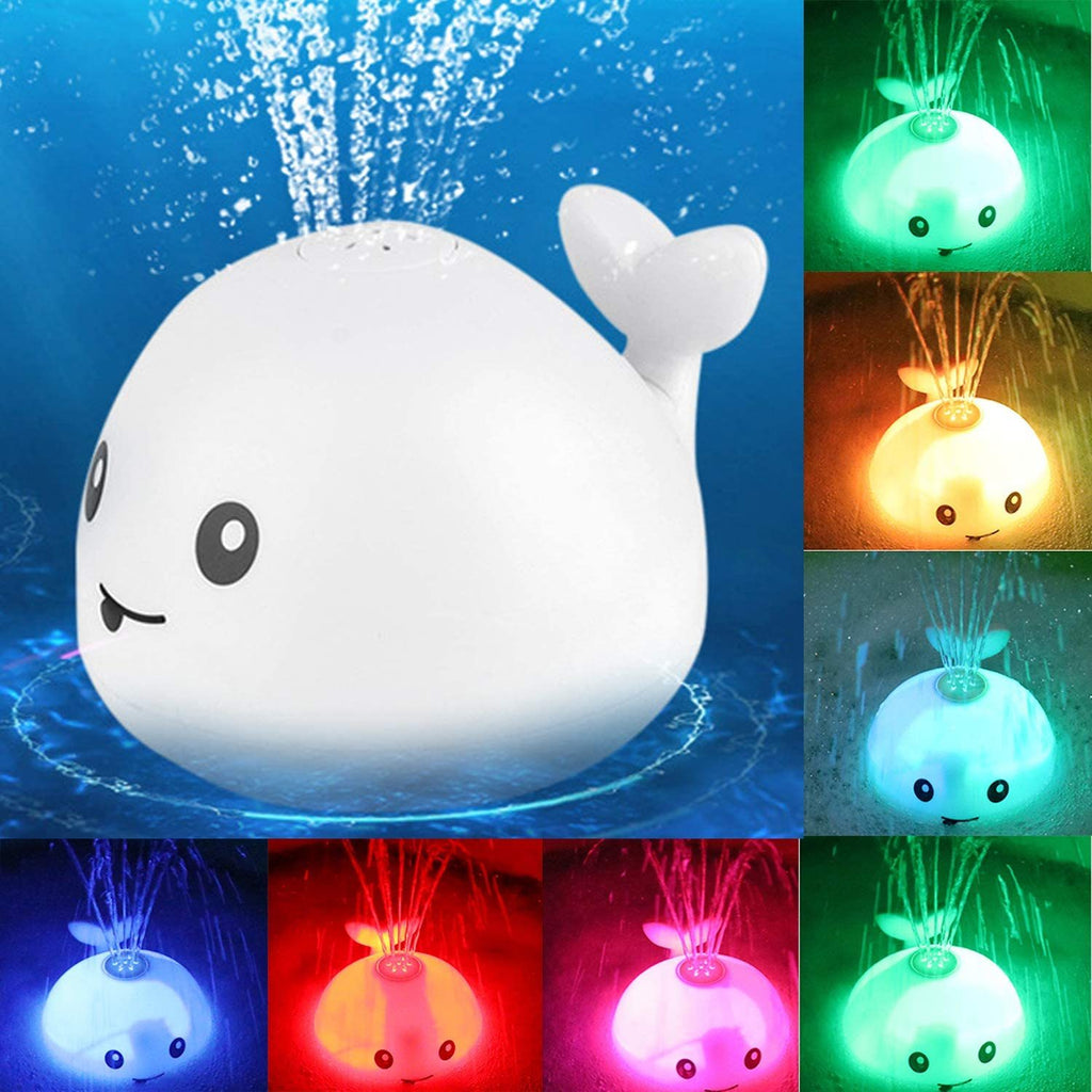 LED Whale Bath Toy – Automatic Spray Water Fountain with Colorful Lights for Babies & Kids