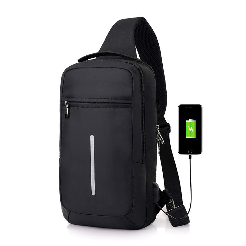 Anti-Theft USB Charging Sling Bag – Waterproof Crossbody Chest Backpack for Travel & Daily Use