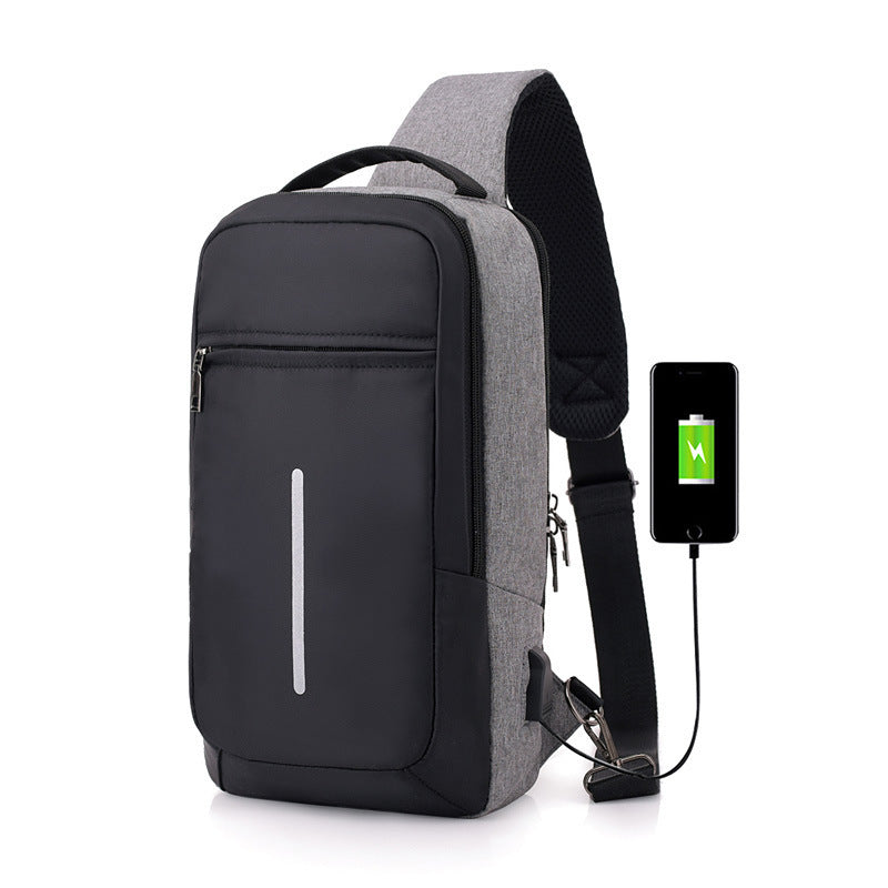 Anti-Theft USB Charging Sling Bag – Waterproof Crossbody Chest Backpack for Travel & Daily Use