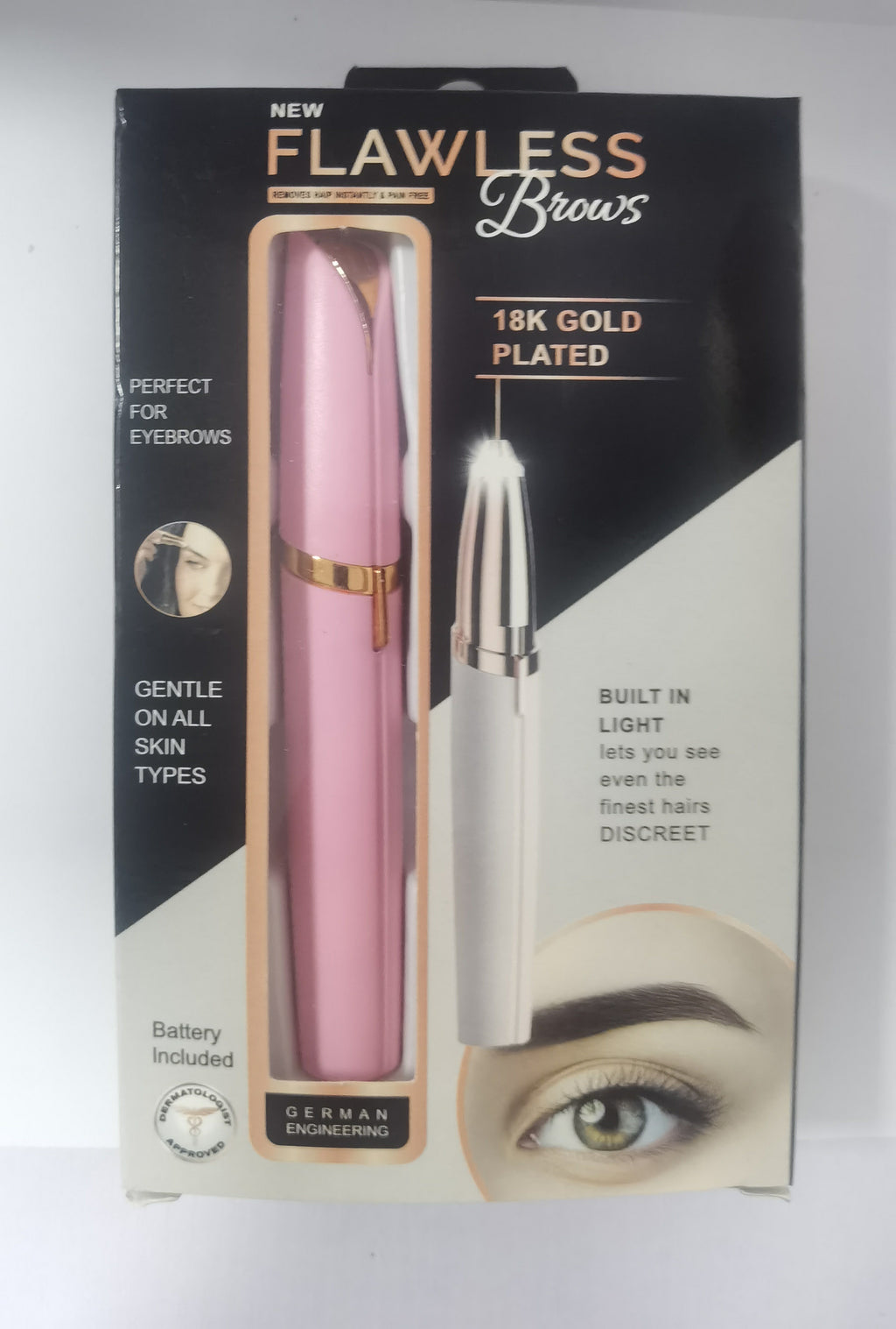 Flawless Electric Eyebrow Trimmer – Painless Precision Hair Remover for Women
