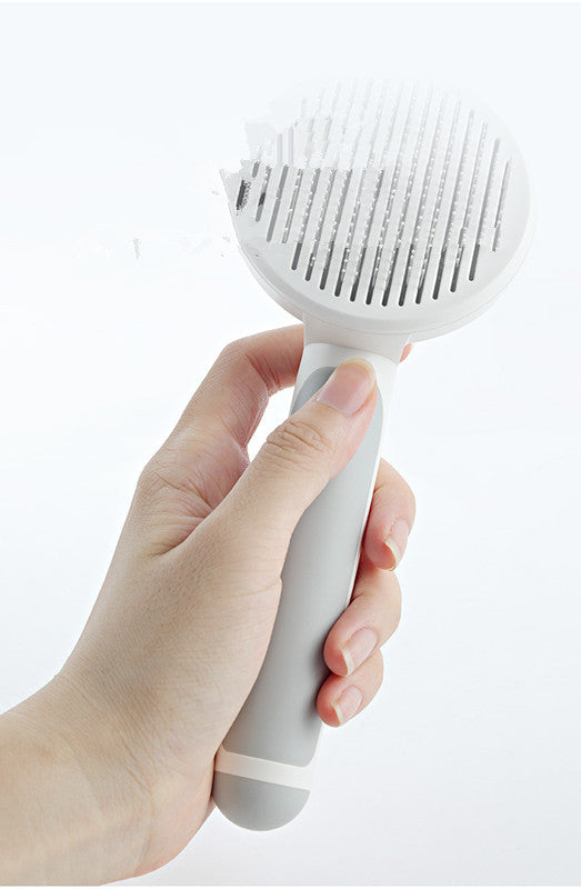 Self-Cleaning Pet Grooming Brush – Gentle Hair Remover for Dogs & Cats