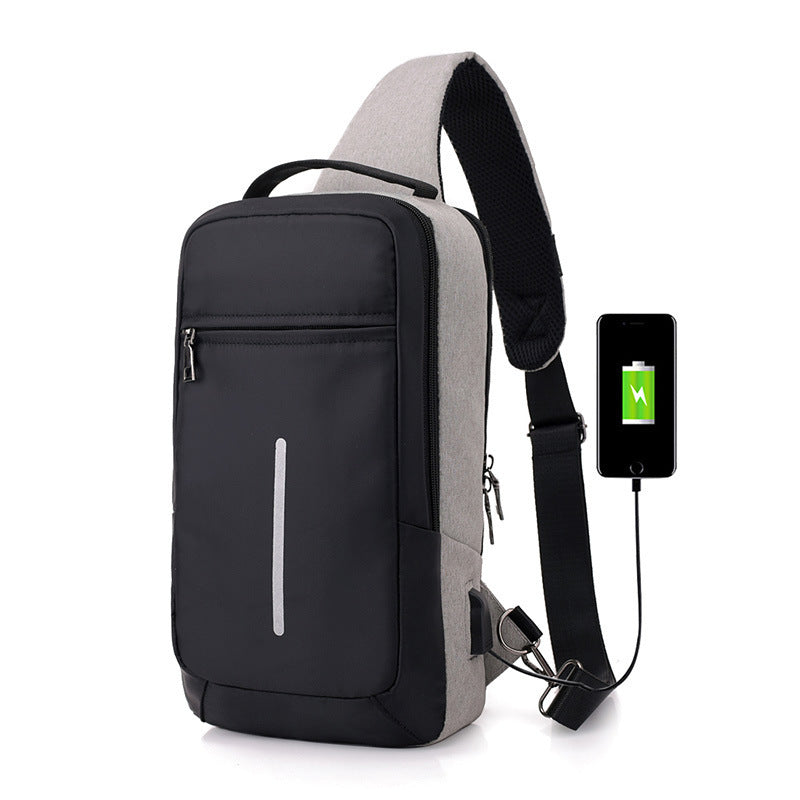 Anti-Theft USB Charging Sling Bag – Waterproof Crossbody Chest Backpack for Travel & Daily Use
