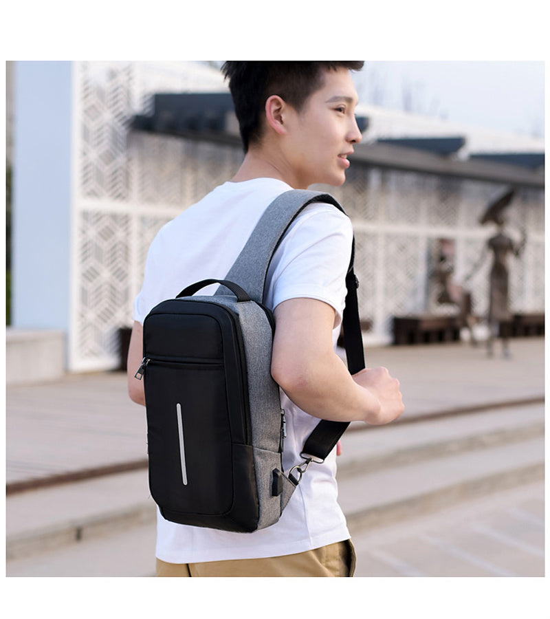 Anti-Theft USB Charging Sling Bag – Waterproof Crossbody Chest Backpack for Travel & Daily Use