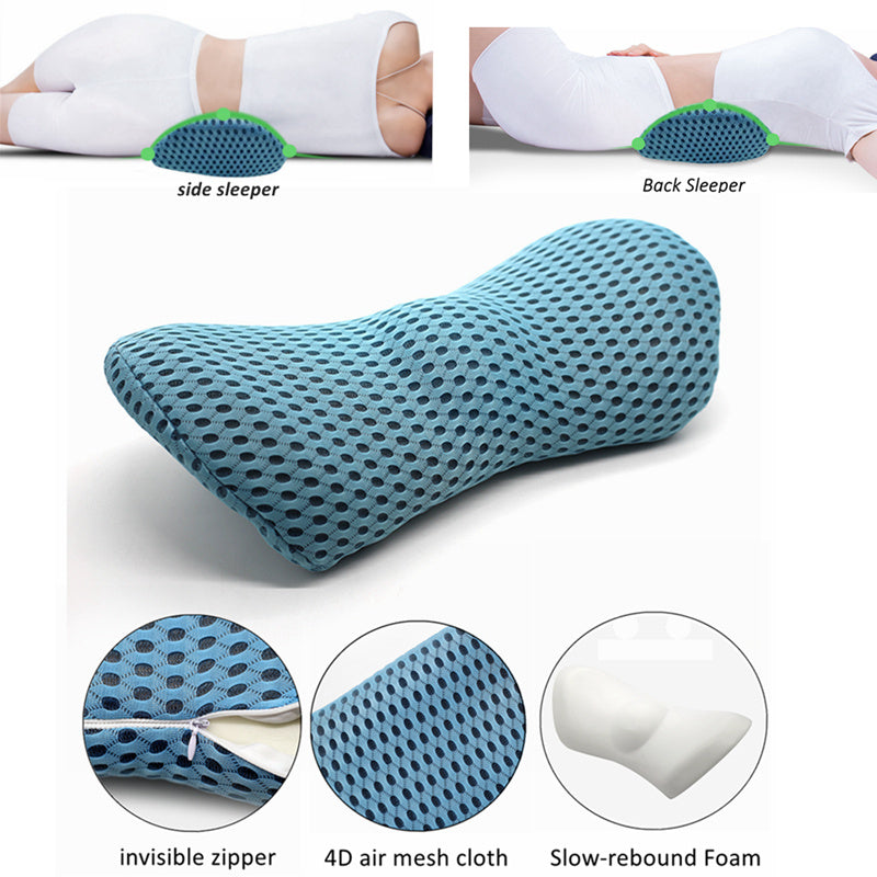 Almohada cervical ergonómica de espuma viscoelástica: cojín de apoyo para coche y oficina para aliviar el dolor y brindar comodidad