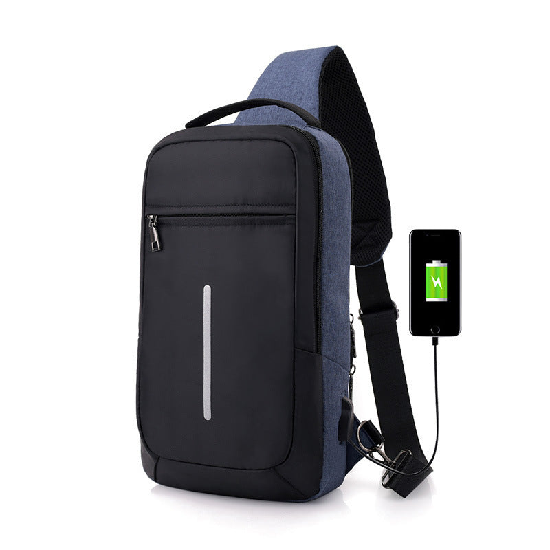 Anti-Theft USB Charging Sling Bag – Waterproof Crossbody Chest Backpack for Travel & Daily Use
