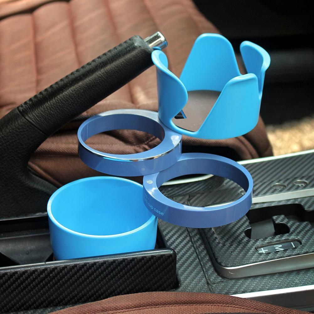 Extensor de portavasos para coche 2 en 1 con soporte para teléfono: organizador multifuncional ajustable para bebidas y smartphones
