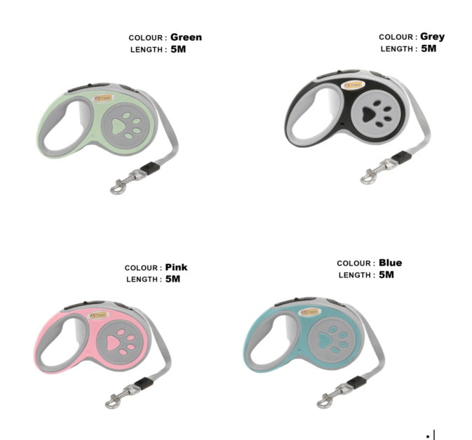 Correa retractil automatica para perros -Nylon resistente- hasta 5m